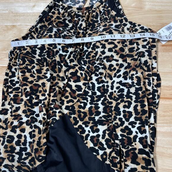Magicsuit NWT Leopard Aubrey One Piece Halter Swimsuit Size 10 Wireless A-D Cup - Picture 10 of 12